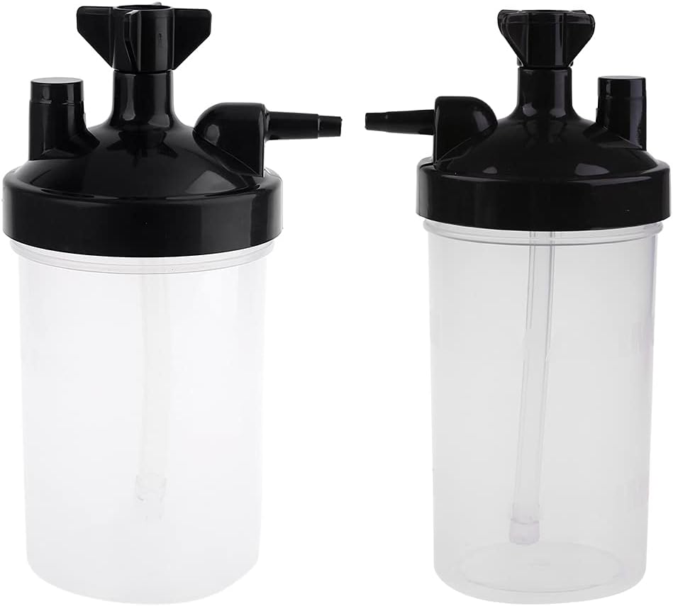 Humidifying Cup Humidifier Water Bottle for Oxygen Regulator High Flows Oxygen Bubbler Bottle for Oxygen Concentrators, As Pic Shows