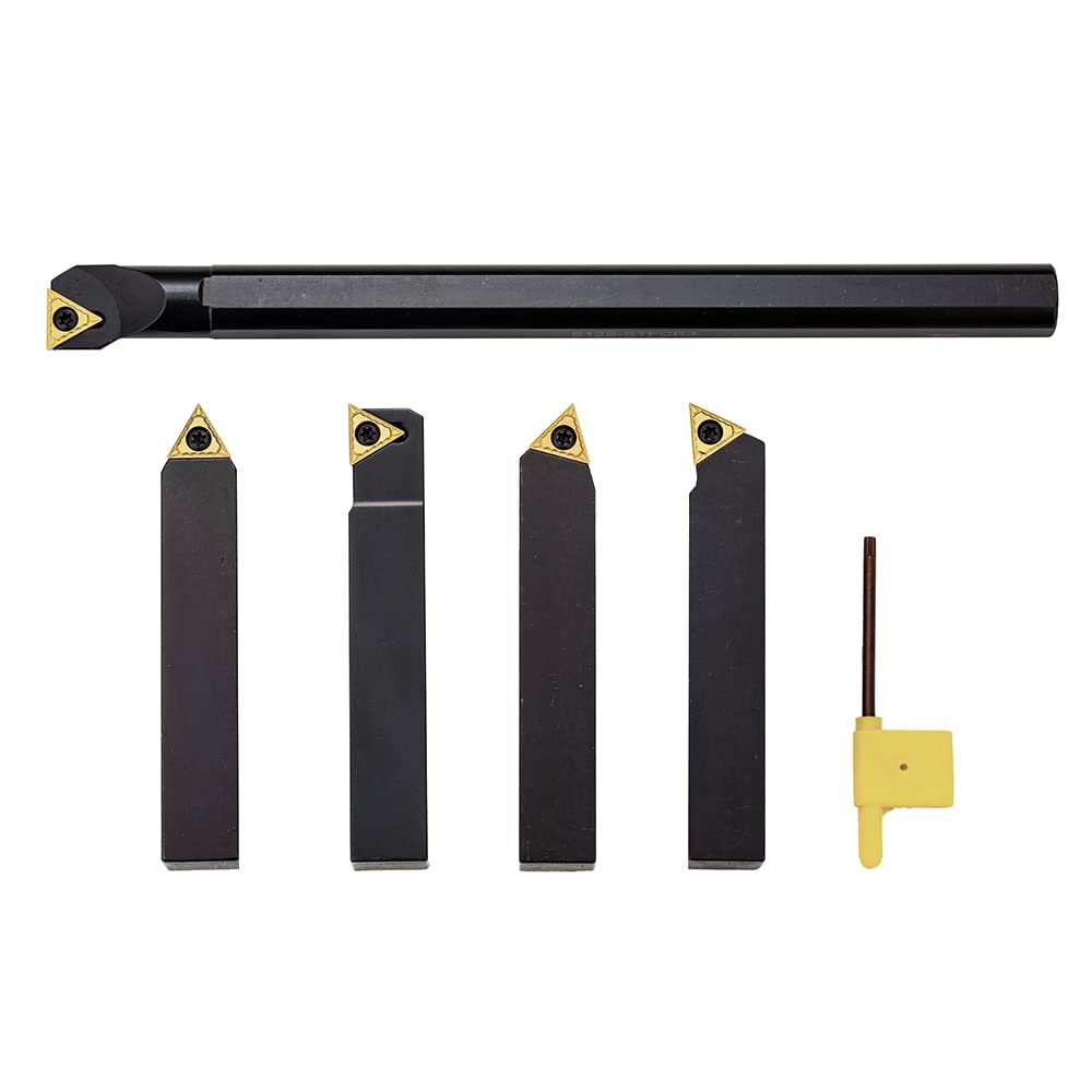 YUFUTOL Indexable Lathe Turning Tool-3/4" Shank 5 Pieces