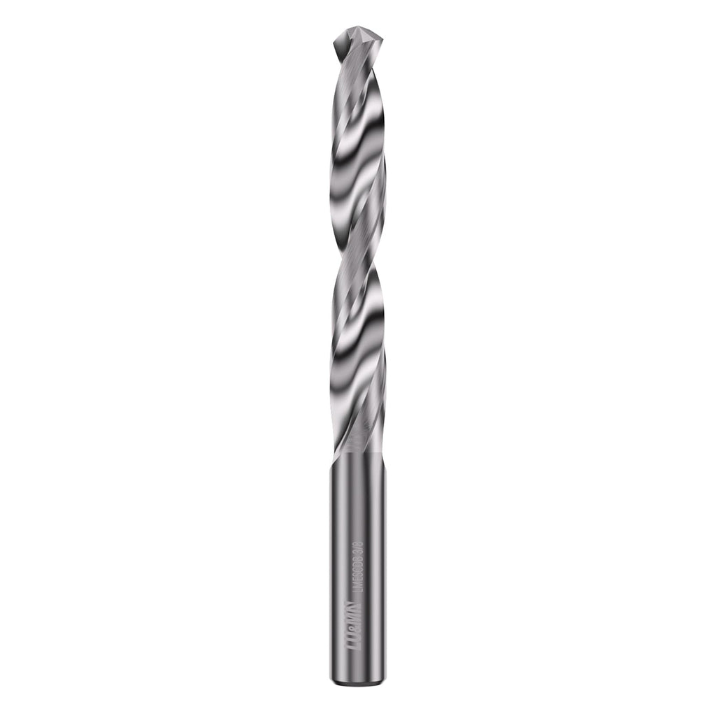 LU&MN Solid Carbide Jobber Drill Bit, 3/8" Dia, 1 Pcs