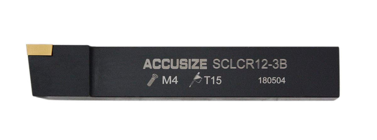 Accusize Indexable Right-Hand SCLC R-12-3B Toolholder, 3/4 x 4-1/2 in