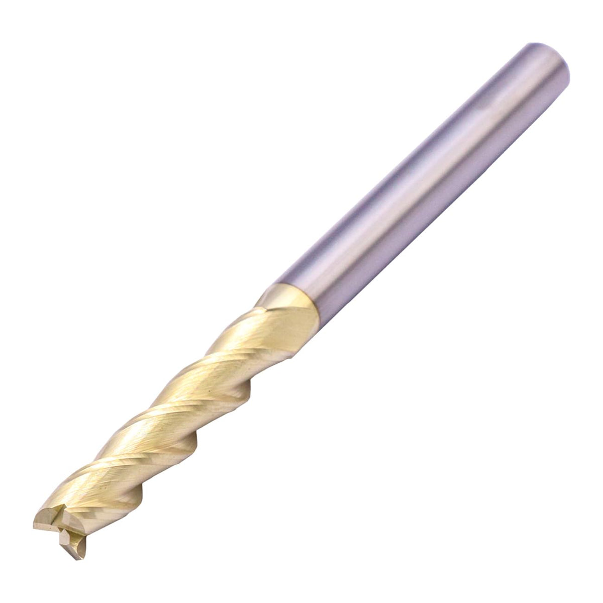 5/16" 3 Flute Solid Carbide Long Square End Mill, ZrN Coated, 4" OAL