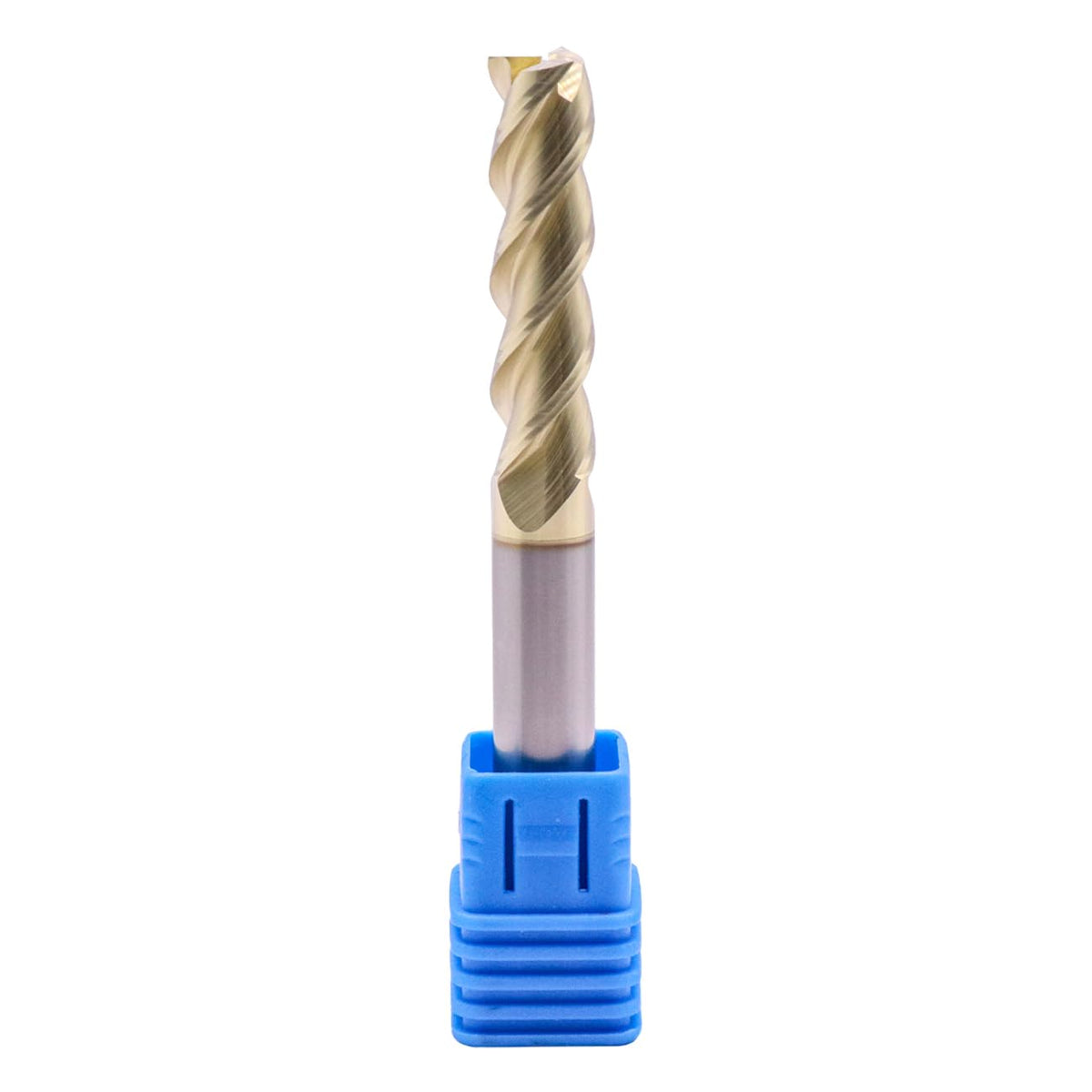 3/8" 3 Flute Solid Carbide Long End Mill, 3-1/2" Overall Length, ZrN Coated