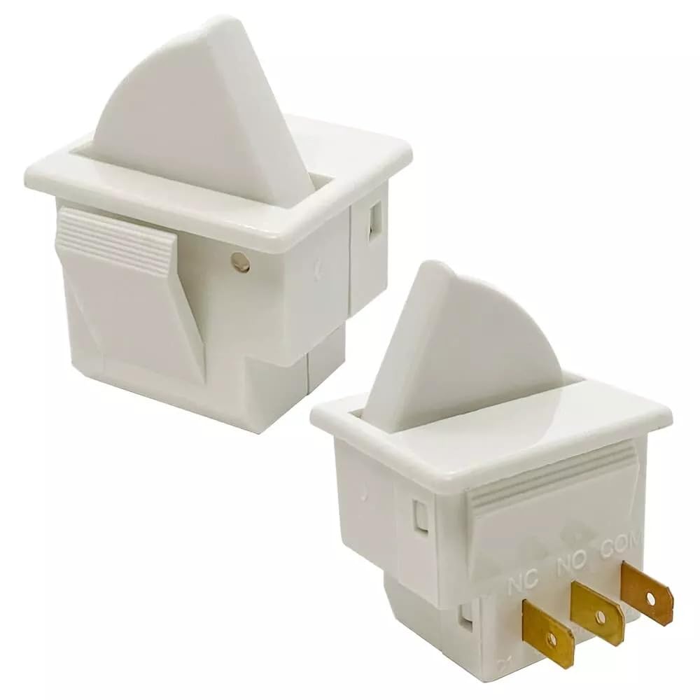 2Pcs 3 Pin Refrigerator Door Light Switch 2 Feet Compatible with GE Whirlpool Maytag 1NC 1NO AC 250V 2.5A