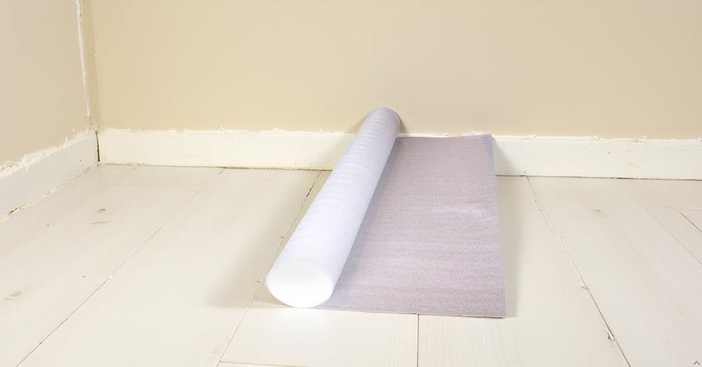 PolyFoam Multipurpose Foam Underlayment – 100 sq ft Roll for Laminate & Wood Flooring, Moisture-Resistant