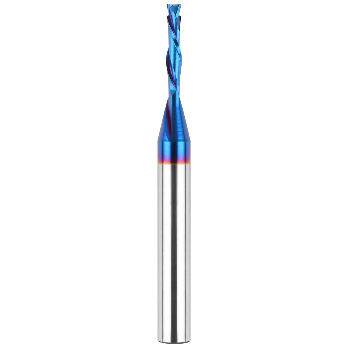 EANOSIC Spiral Router Bits Up Down Compression Bit 1/8 inch Cutting Diameter, 1/4 inch Shank Solid Carbide CNC End Mill with Nano Blue Coating for Wood Carving Engraving Grinding