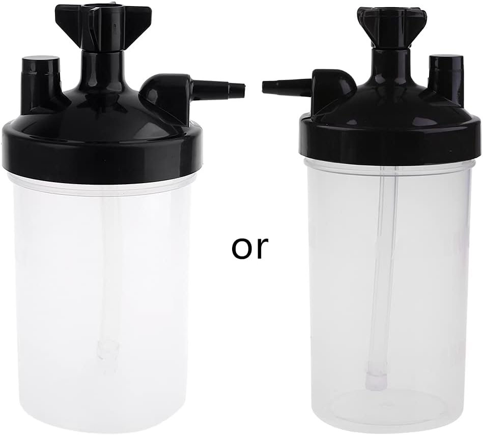 Humidifying Cup Humidifier Water Bottle for Oxygen Regulator High Flows Oxygen Bubbler Bottle for Oxygen Concentrators, As Pic Shows