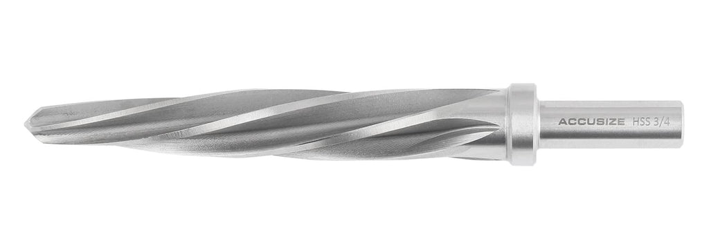 Accusize HSS Construction Reamer, 3/4 in, 3-Flat Shank, 0522-0034