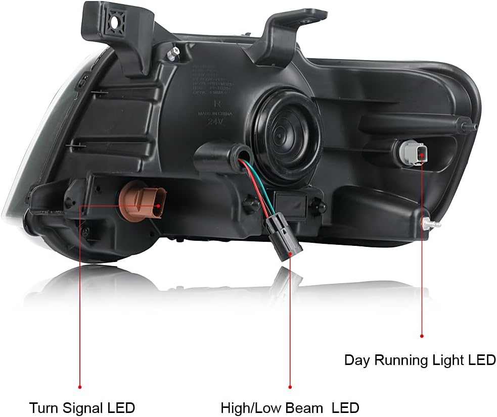 Pair Black Halo Projector Headlights Fit 2006-2010 Ford Explorer