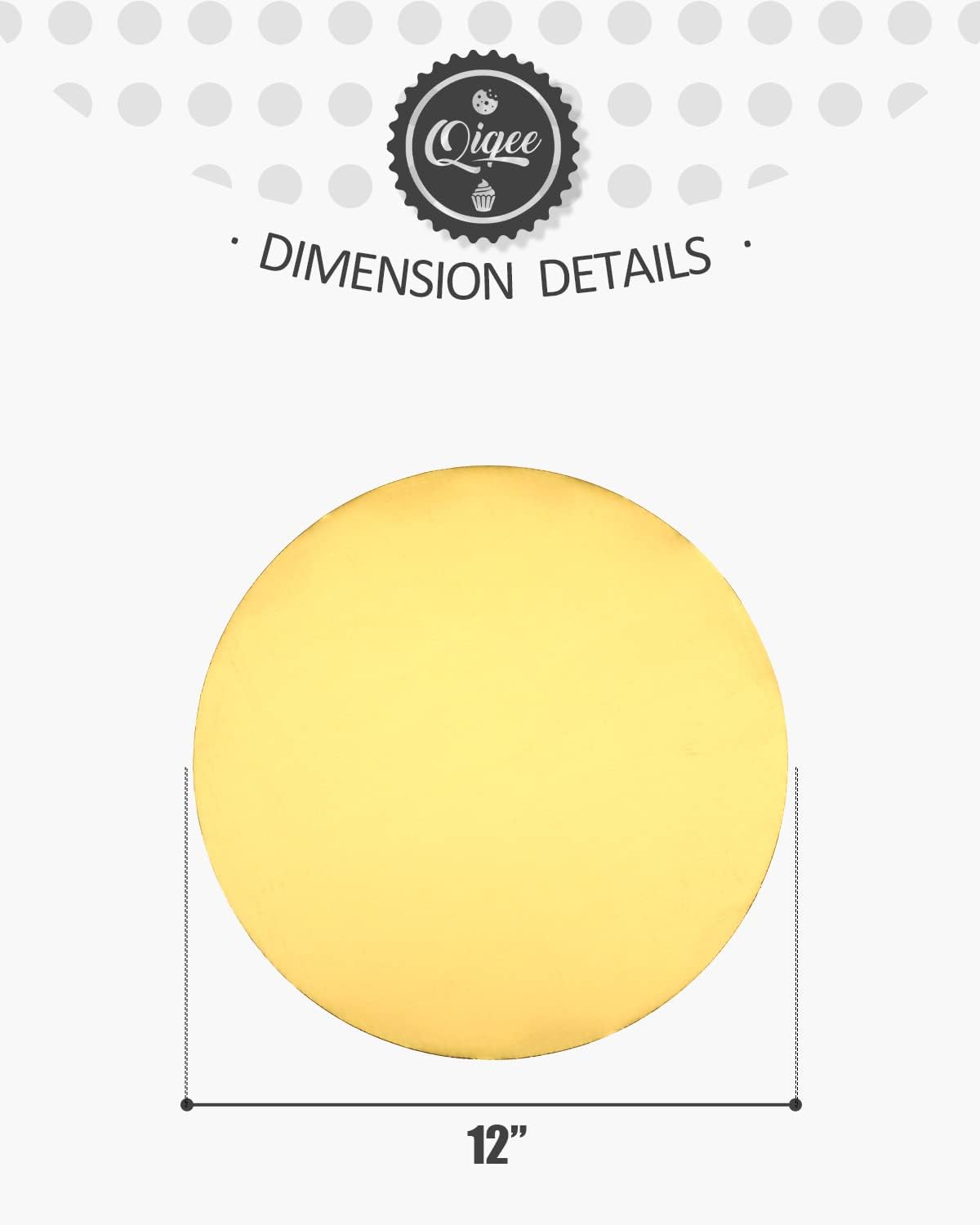 12 Inch Gold Cake Boards Round 40-Packs Circles Rounds Base Food-Grade Cardboard Cake Plate（Thinner But Stronger）