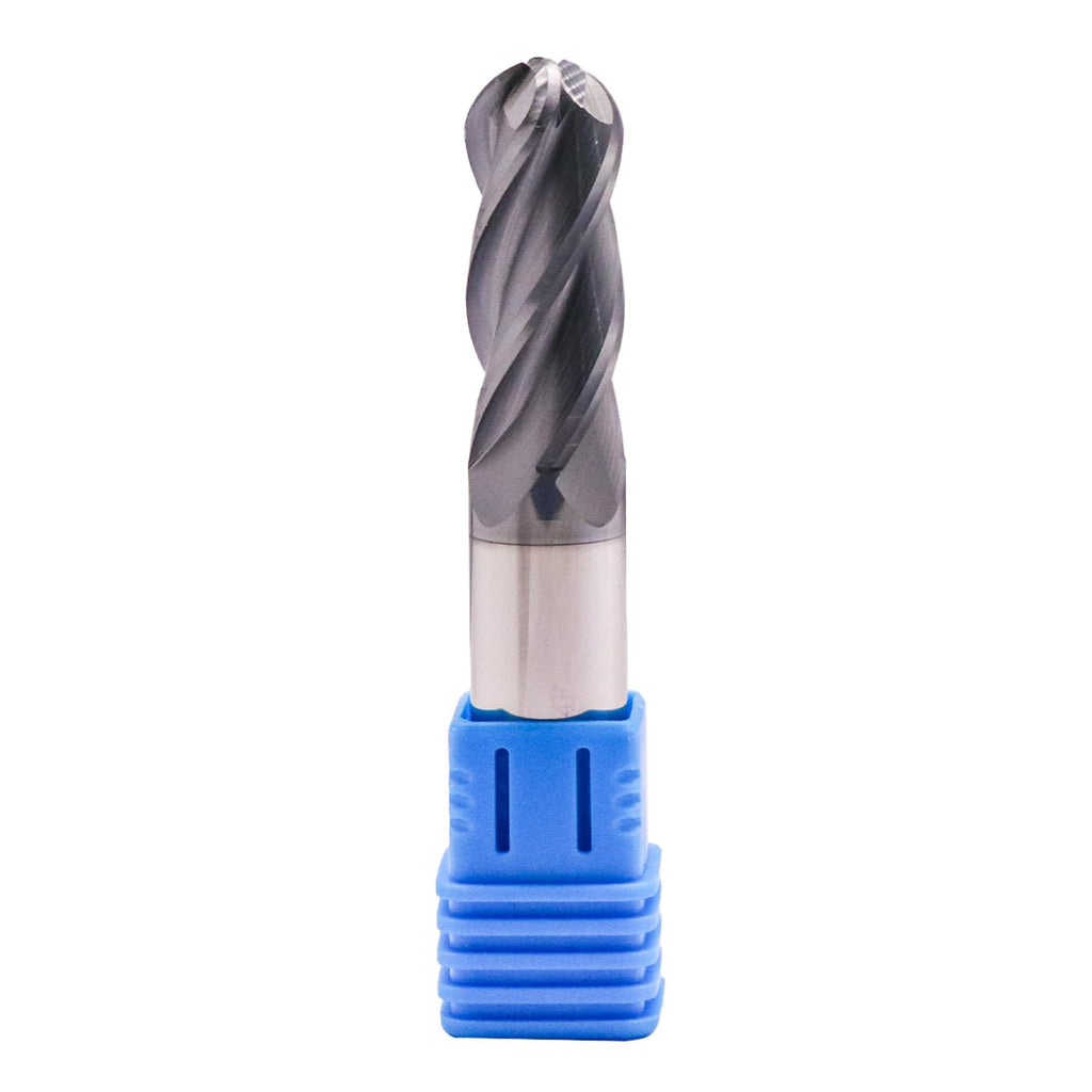 4 Flute Solid Carbide Ball Nose End Mill Cutter(1Pc, 1/2"), AlTiN Coated