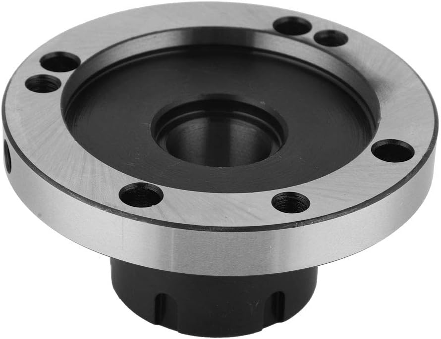 Collet Chuck, Carbon Steel Collet Chuck Lathe, 80/100mm Diameter CNC Lathe Round for CNC Milling Accuracy Milling Table Fixture (ER32-100mm)
