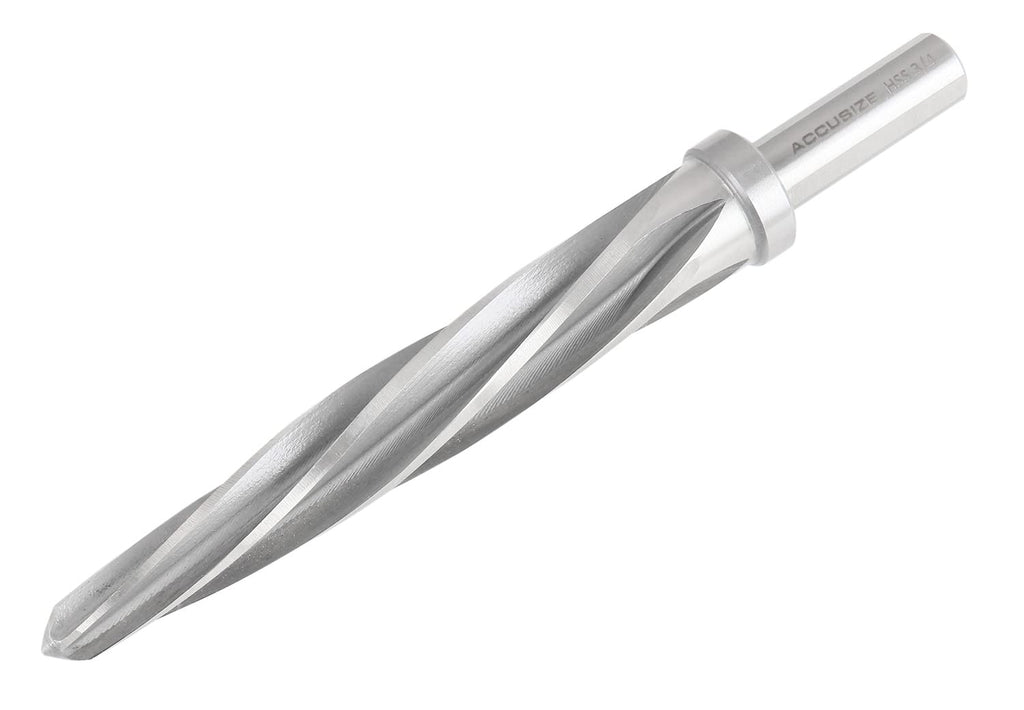 Accusize HSS Construction Reamer, 3/4 in, 3-Flat Shank, 0522-0034
