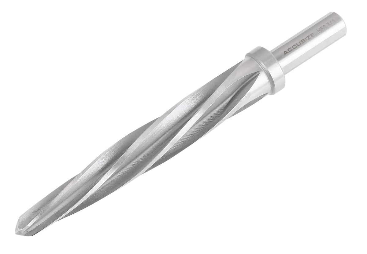 Accusize HSS Construction Reamer, 3/4 in, 3-Flat Shank, 0522-0034