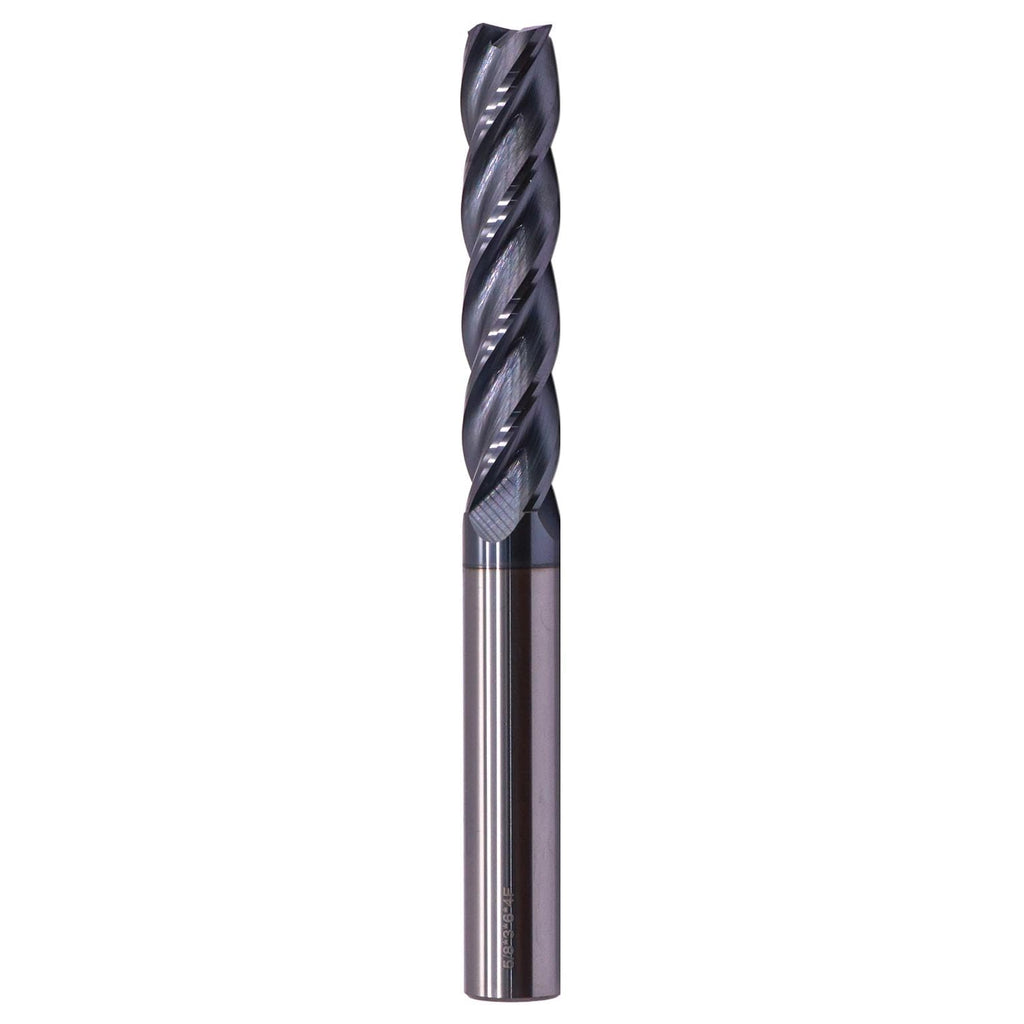 5/8" 4 Flute Solid Carbide Square End Mill - AlTiN Coated, 3" LOC, 6" OAL