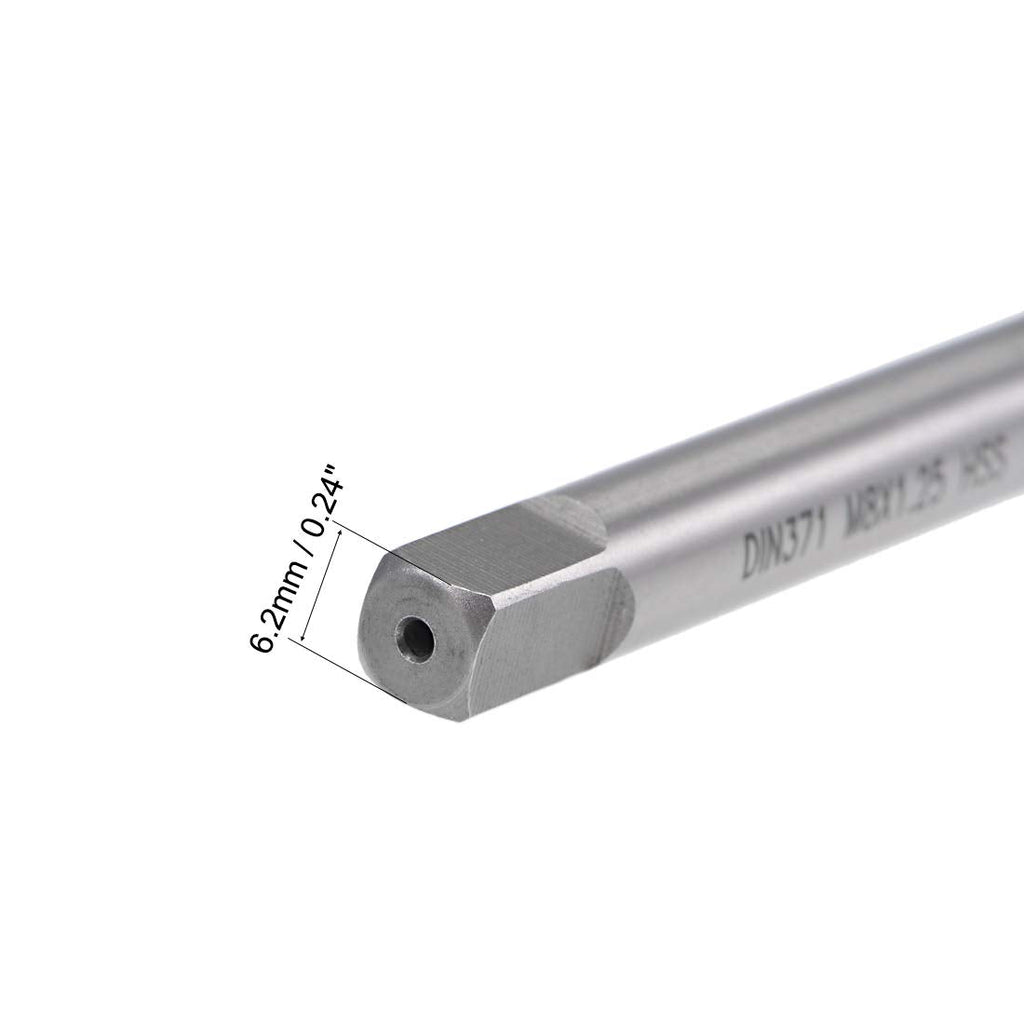 uxcell M8x1.25 Spiral Point Thread Tap H2 Tolerance High Speed Steel 2pcs