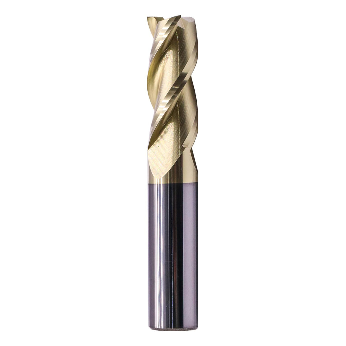 1/2" 3 Flute Solid Carbide Square End Mill, ZrN Coated, for Aluminum