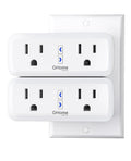 Dual Smart Plug 15A, GHome Smart Plugs Work with Alexa and Google Home, 2-in-1 Compact Smart Outlet Timer with APP