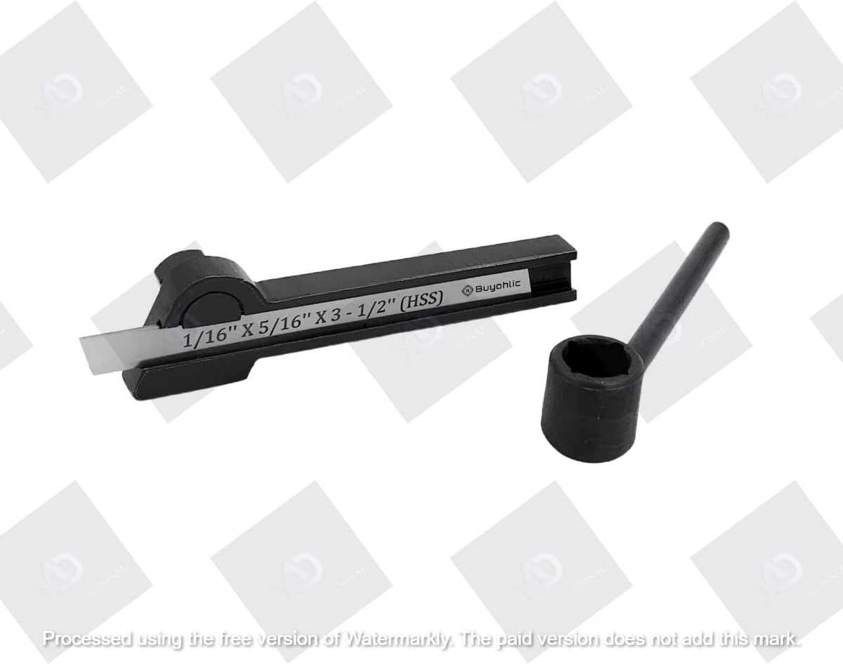 Lathe Parting Tool Holder with Blade 1/16" x 5/16" x 3-1/2"