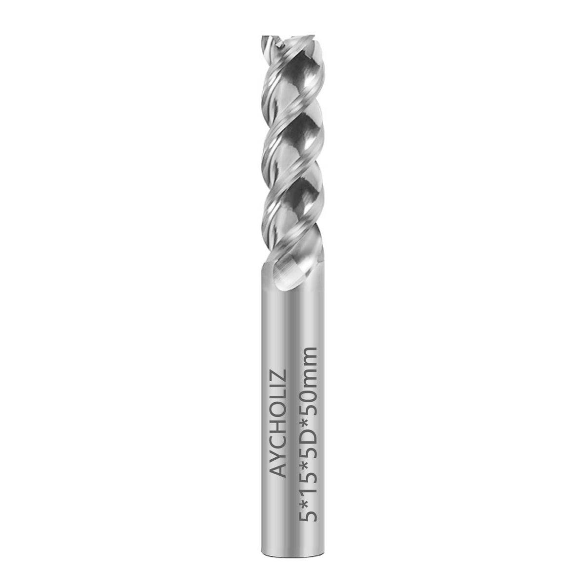 AYCHOLIZ Carbide Square End Mill - 3 Flute 5mm Milling Cutter - High Feed U-Type Design - for Roughing and Finishing - for Milling Aluminum Applications – Professional Mill Bits Sets