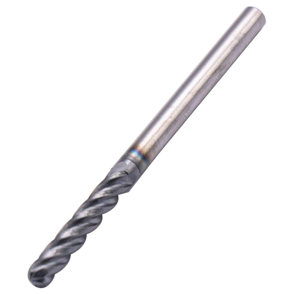 2Pcs 1/8" 4 Flute Solid Carbide Long Ball Nose End Mill Set, AlTiN Coated