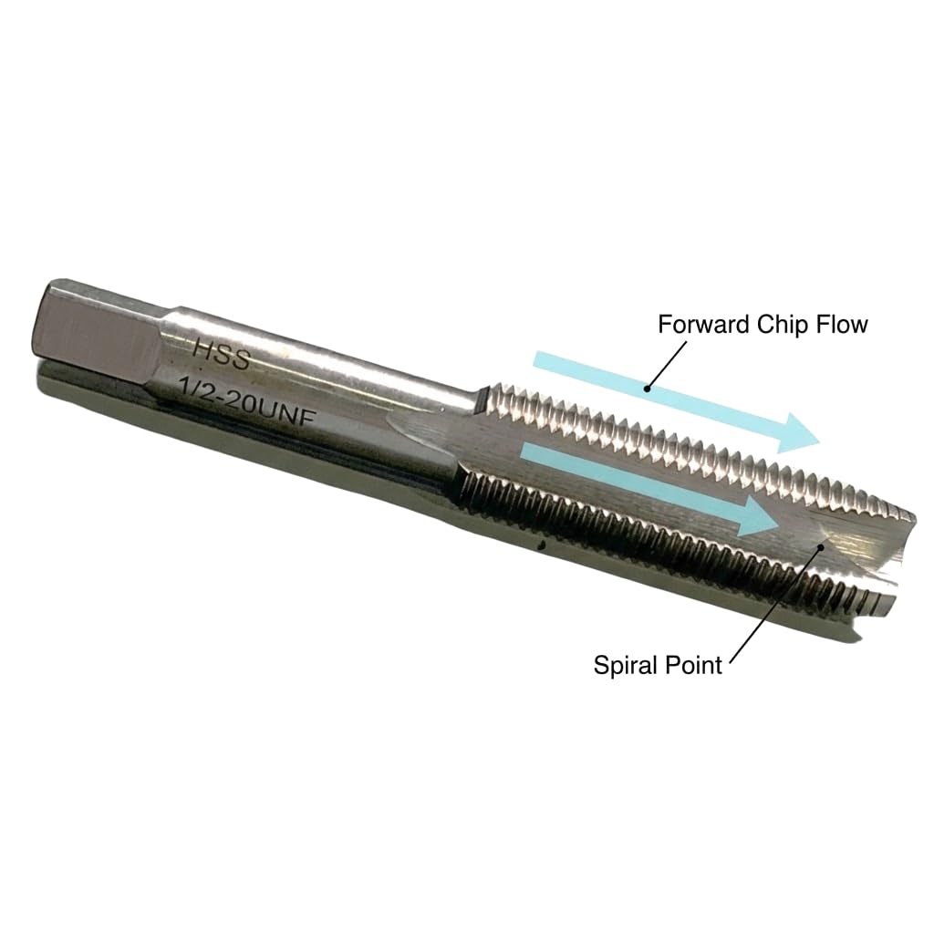 Accusize Industrial Tools Spiral Point Tap, 1/2-20NF, SPT-1/2-20x5