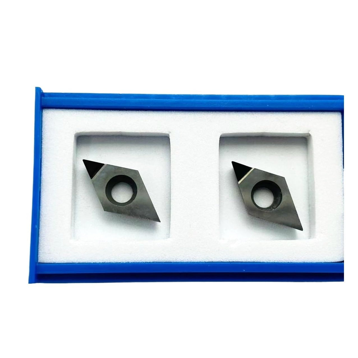 2Pcs CBN PCD DCGW11T304 DCGW11T308 PCD Diamond Insert Turning Tools CNC Turning Tools Copper Aluminum Quenched Steel Cast Iron Milling Inserts(DCGW11T302 CBN)