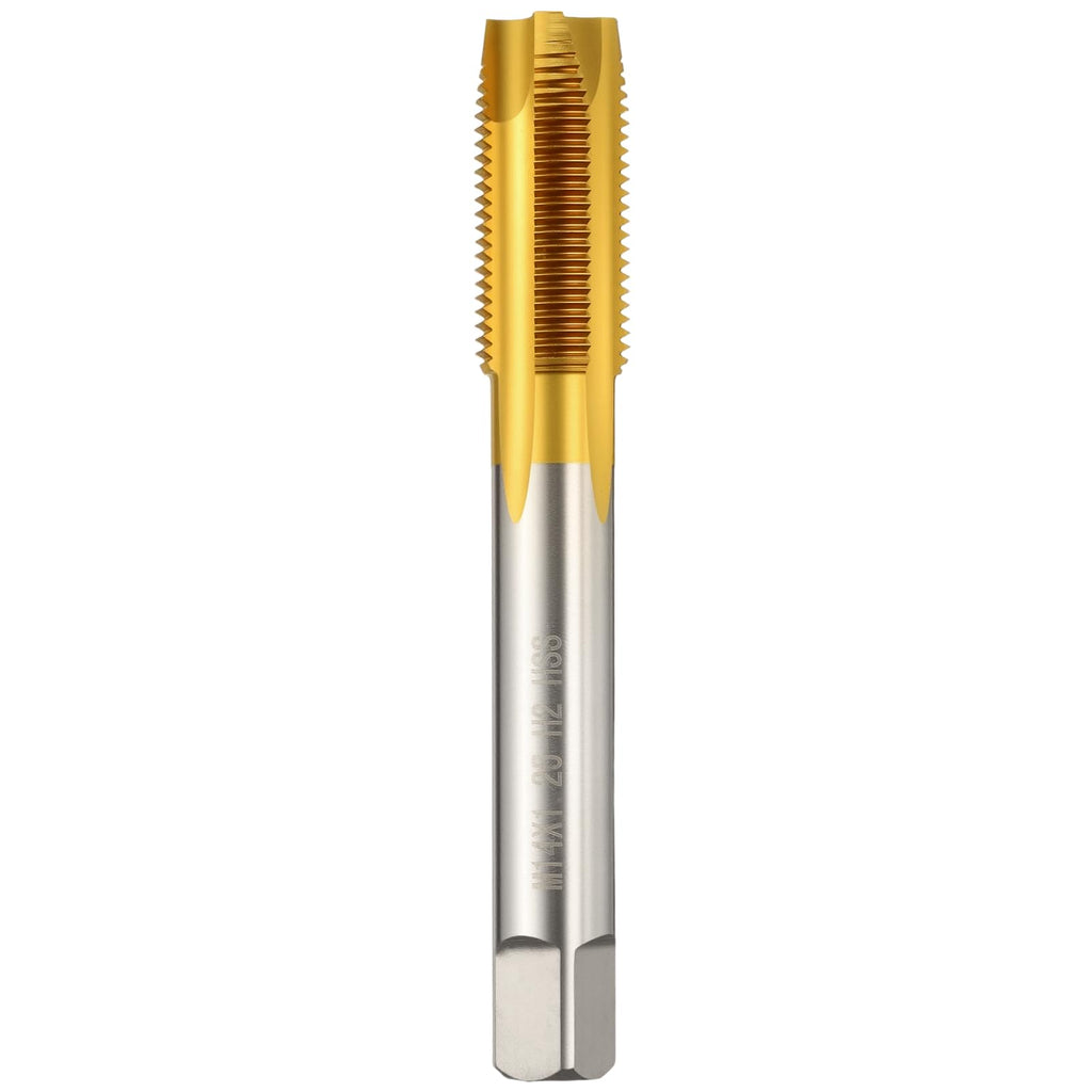Workkyma M14 x 1.25 Spiral Point Tap M2 High Speed Steel Titanium Finish