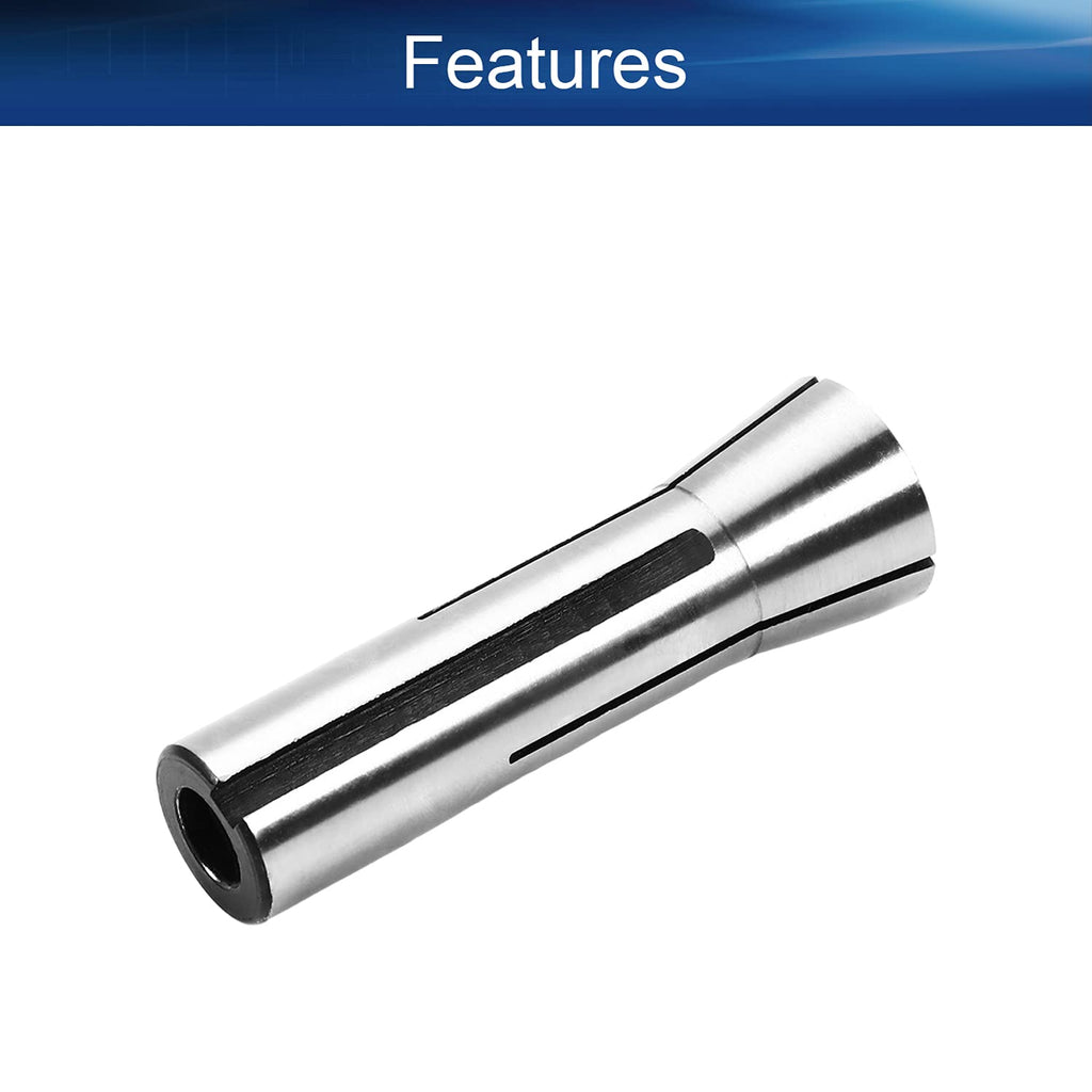 Auniwaig R8 Precision Round Collets 5/16" Mill Chuck Holder 65Mn Spring Steel 7/16-20UNF,R8 Precision Round Spring Collet–Taper Spindle R8 Collets for Mill Machine