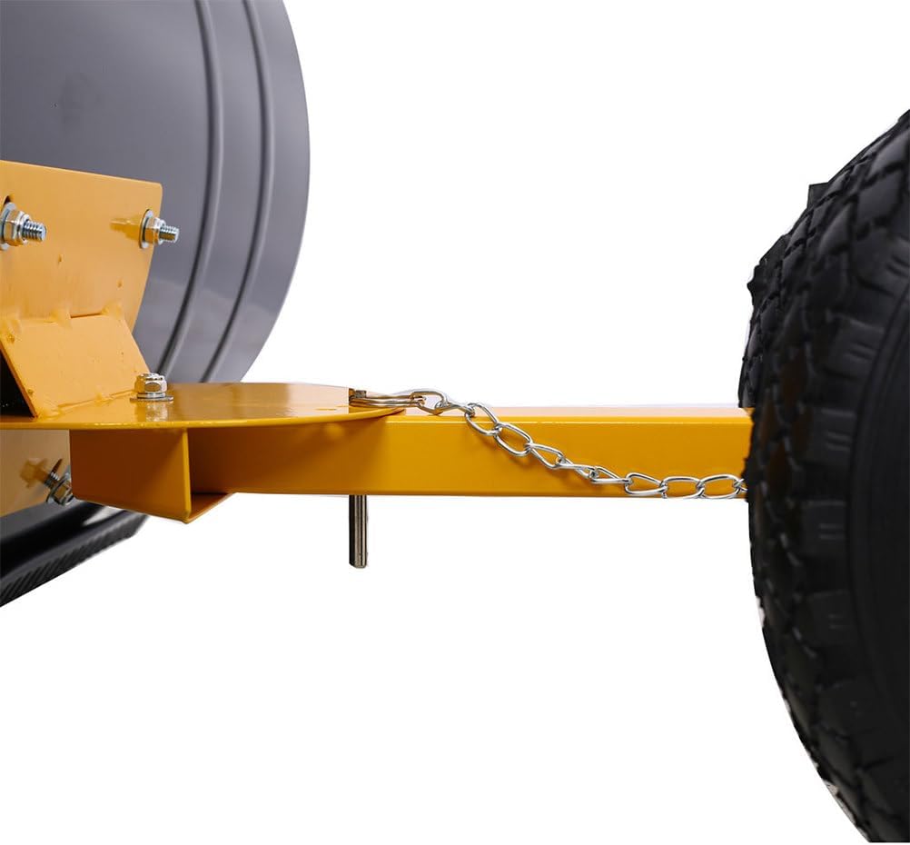 29" Heavy-Duty Snow Shovel with Wheels – Steel Frame Snow Pusher with 5-Angle Adjustable Blade, Ergonomic Cushioned