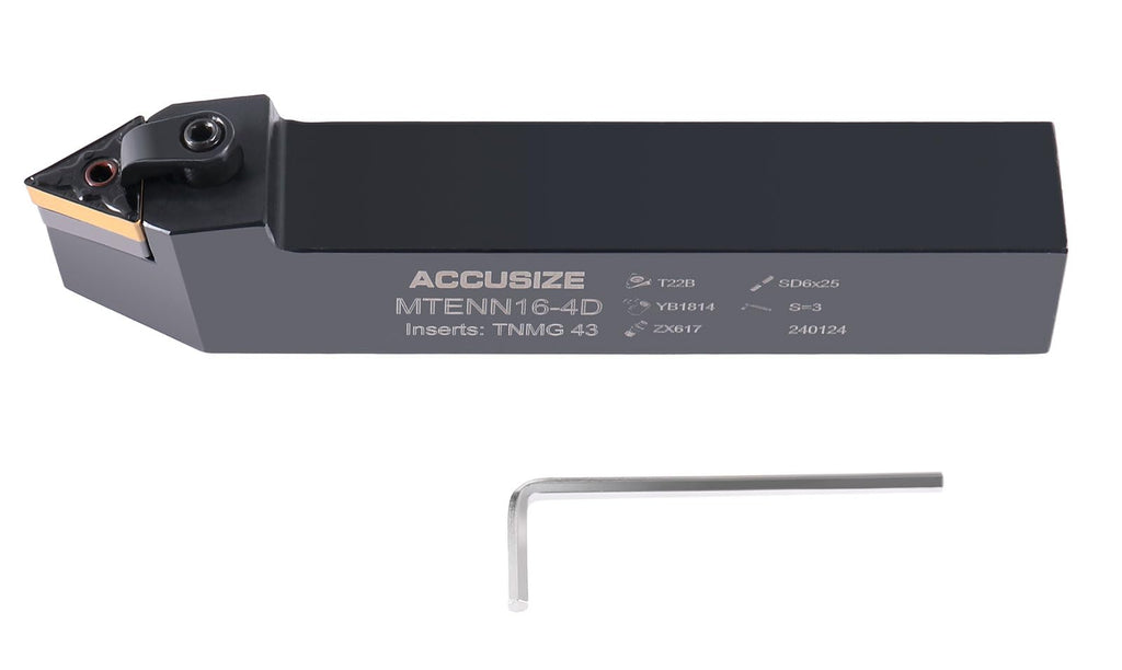 Accusize MTENN-16-4D Facing Toolholder, 1 in Shank, TNMG432 Inserts