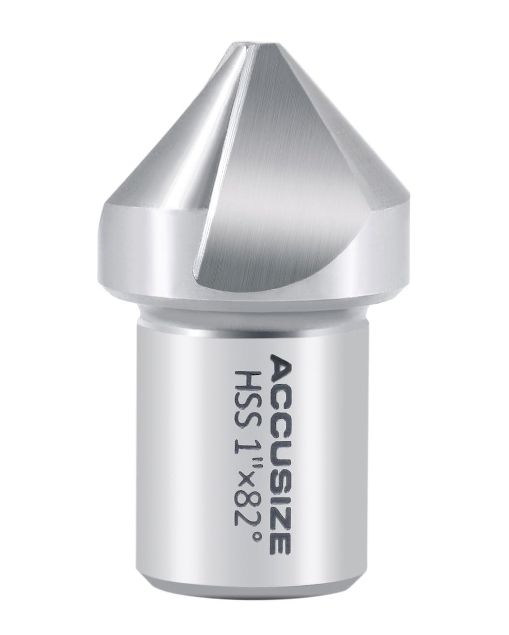 Accusize HSS Countersink, 1in, 82 Degree, 3-Flute, 3/4in Weldon Shank