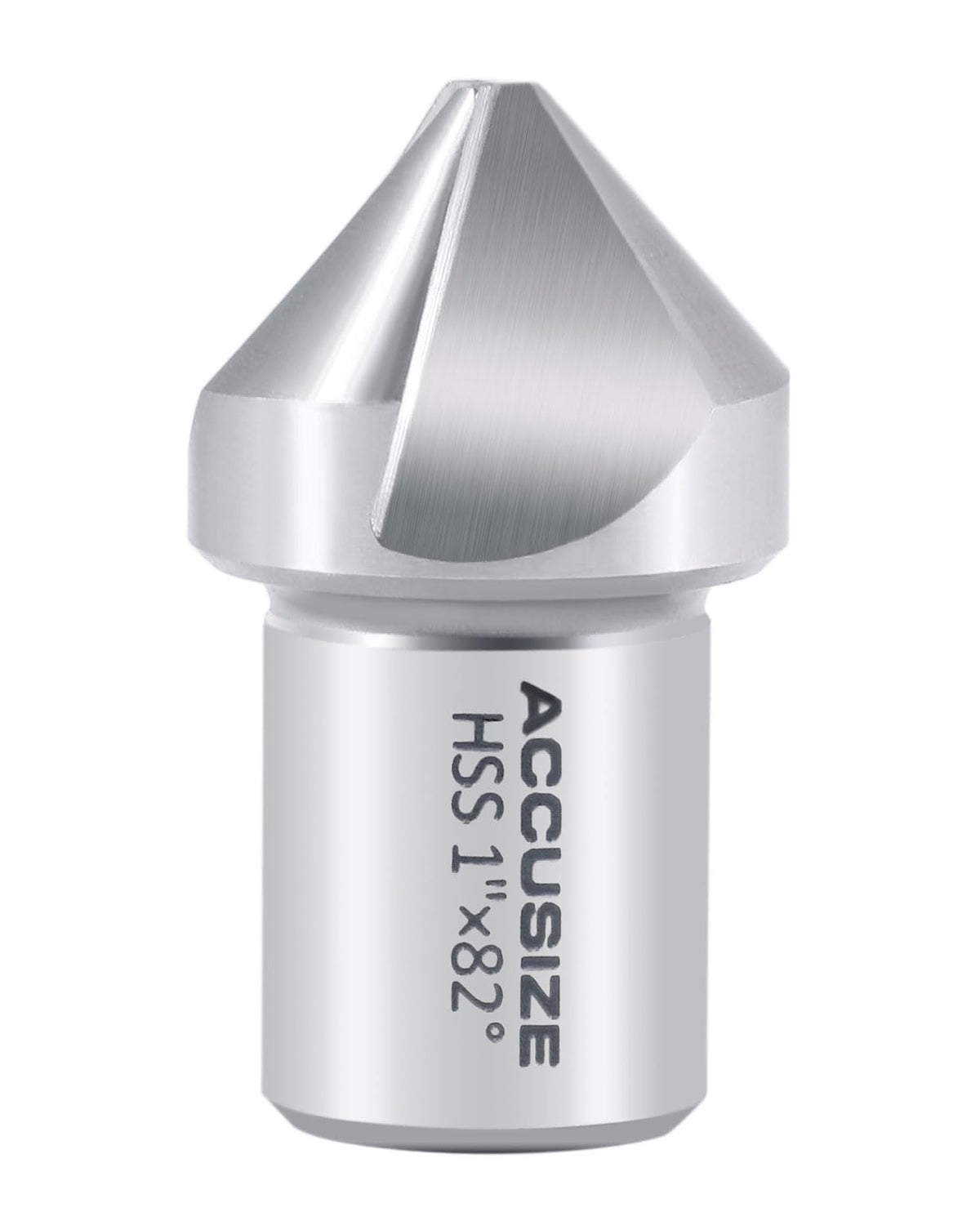 Accusize HSS Countersink, 1in, 82 Degree, 3-Flute, 3/4in Weldon Shank