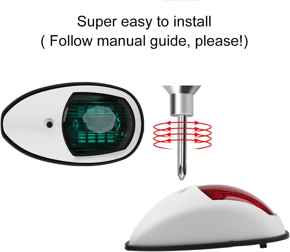 Boat Navigation Light LED Marine Navigation Bow Light (White)