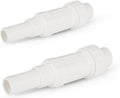 2-Pack EFIELD 1/2-inch PVC Expansion Repair Coupling for Broken or Cracked Pipe, Schedule 40, White