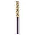 3/8" 3 Flute Solid Carbide Long End Mill, 3-1/2" Overall Length, ZrN Coated