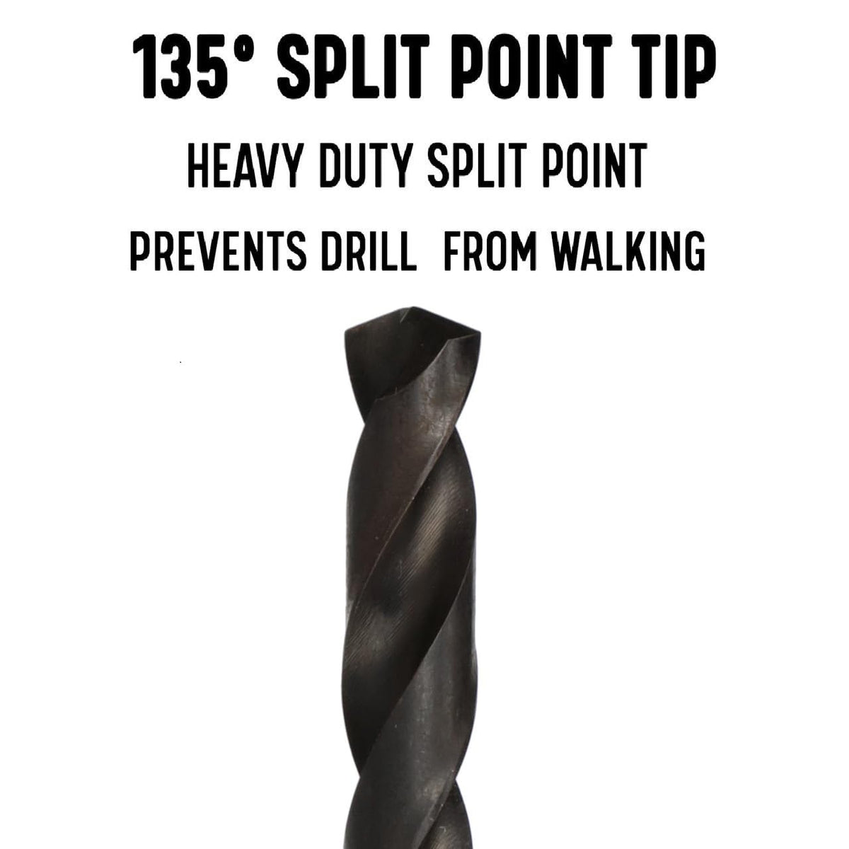 Drill America K High Speed Steel Split Point Drill Bit (Pack of 12), D/ASP Series