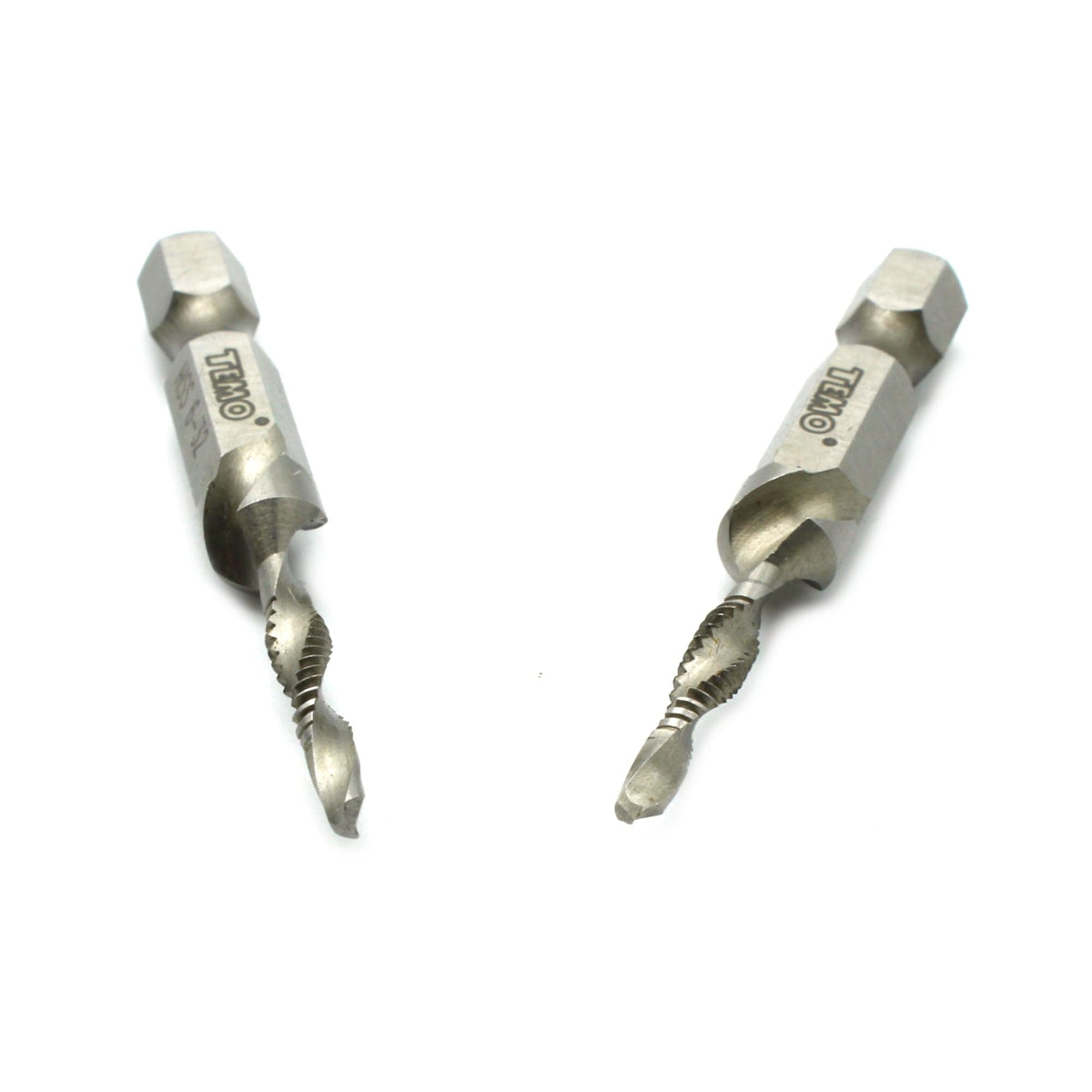 TEMO 2p M2 HSS 6-32 Combination Drill and Tap Deburr Countersink Hex Bit