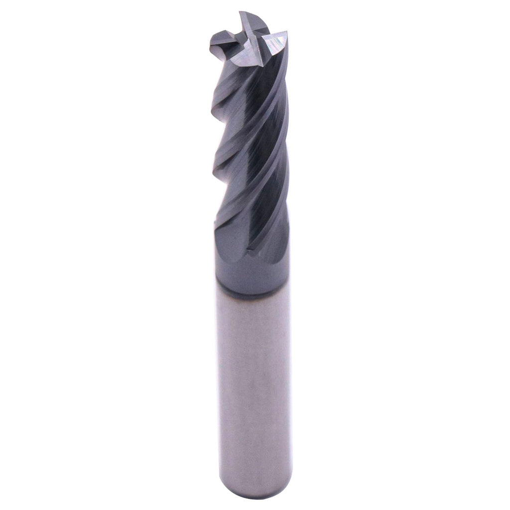 3/8" 4 Flute Solid Carbide Long Square End Mill, 3" OAL, AlTiN Coated