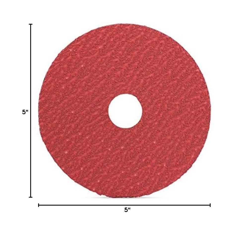BHA 5 x 7/8 Ceramic Resin Fiber Disc for Angle Grinder - 80 Grit - 25 Pack
