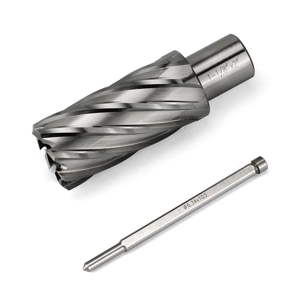 Annular Cutter JESTUOUS 3/4 Inch Weldon Shank 1-1/8 Cut Dia 2 Cut Depth