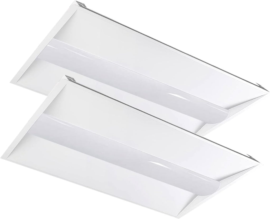RMC 2x4 LED Troffer Light,Selectable 4CCT,7000 LM,0-10V Dimmable,2Pack