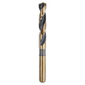 HARFINGTON Twist Drill Bit 33/64" Dia High-Speed Steel 4341 Metric Drill Bits 1/2" Shank 5.9" Overall Length with Black & Gold Oxide Coating for Drilling Hard Metals, Stainless Steel, Alloy