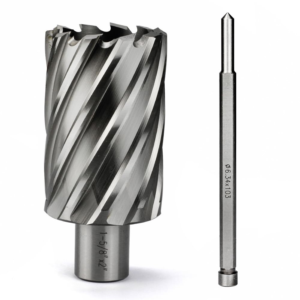 Annular Cutter JESTUOUS 3/4 Inch Weldon Shank 1-5/8 Cut Dia 2 Cut Depth