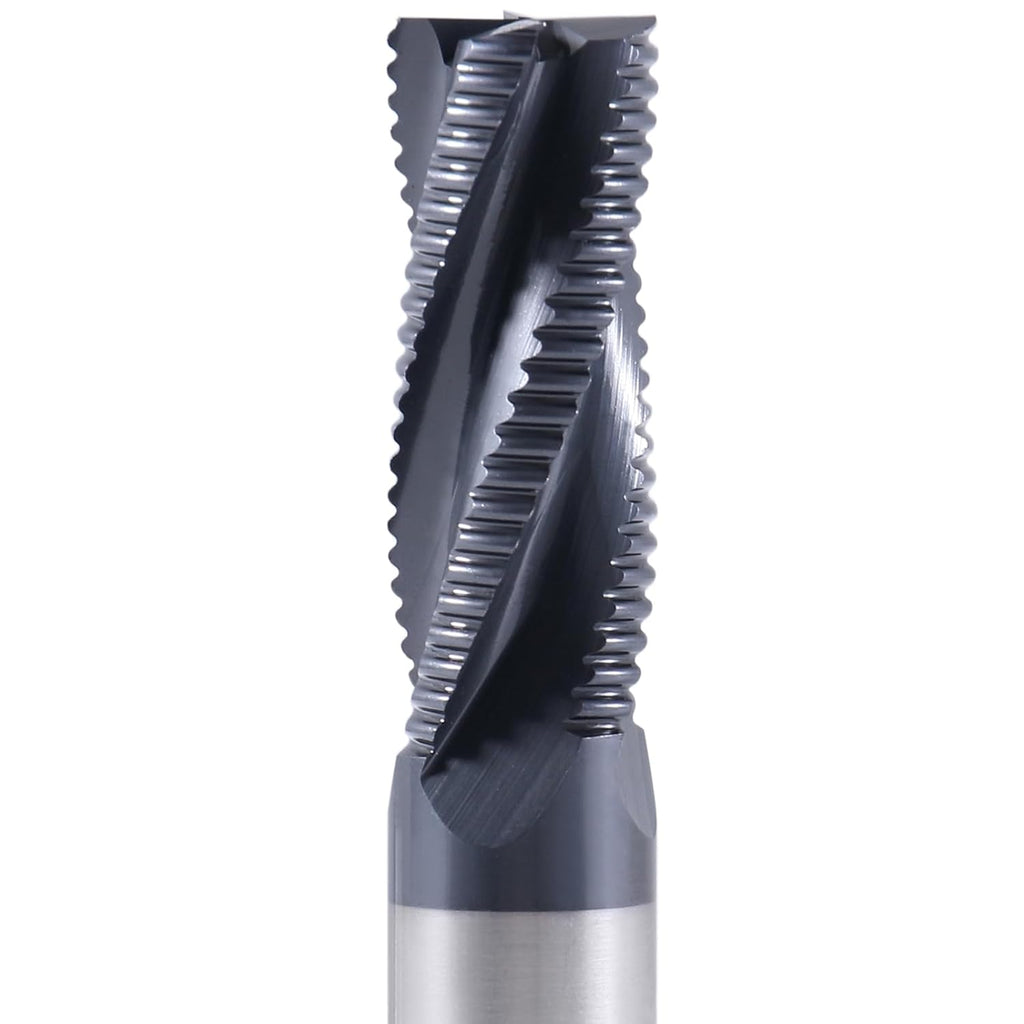 Accusize Industrial Tools Stadard Tooth M42 8% Cobalt Tialn Roughing End Mill, 1/2'' by 1/2'' by 1-1/4'' Flt Length, 1102-0012