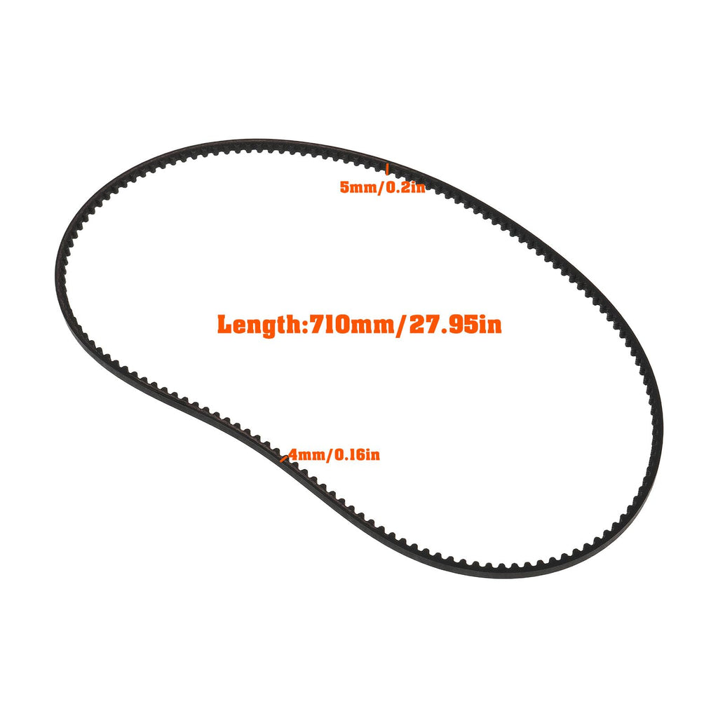 eMagTech Lathe Belt 5M710 Drive Belt Length 710mm for Freight Lathe, Section 5M