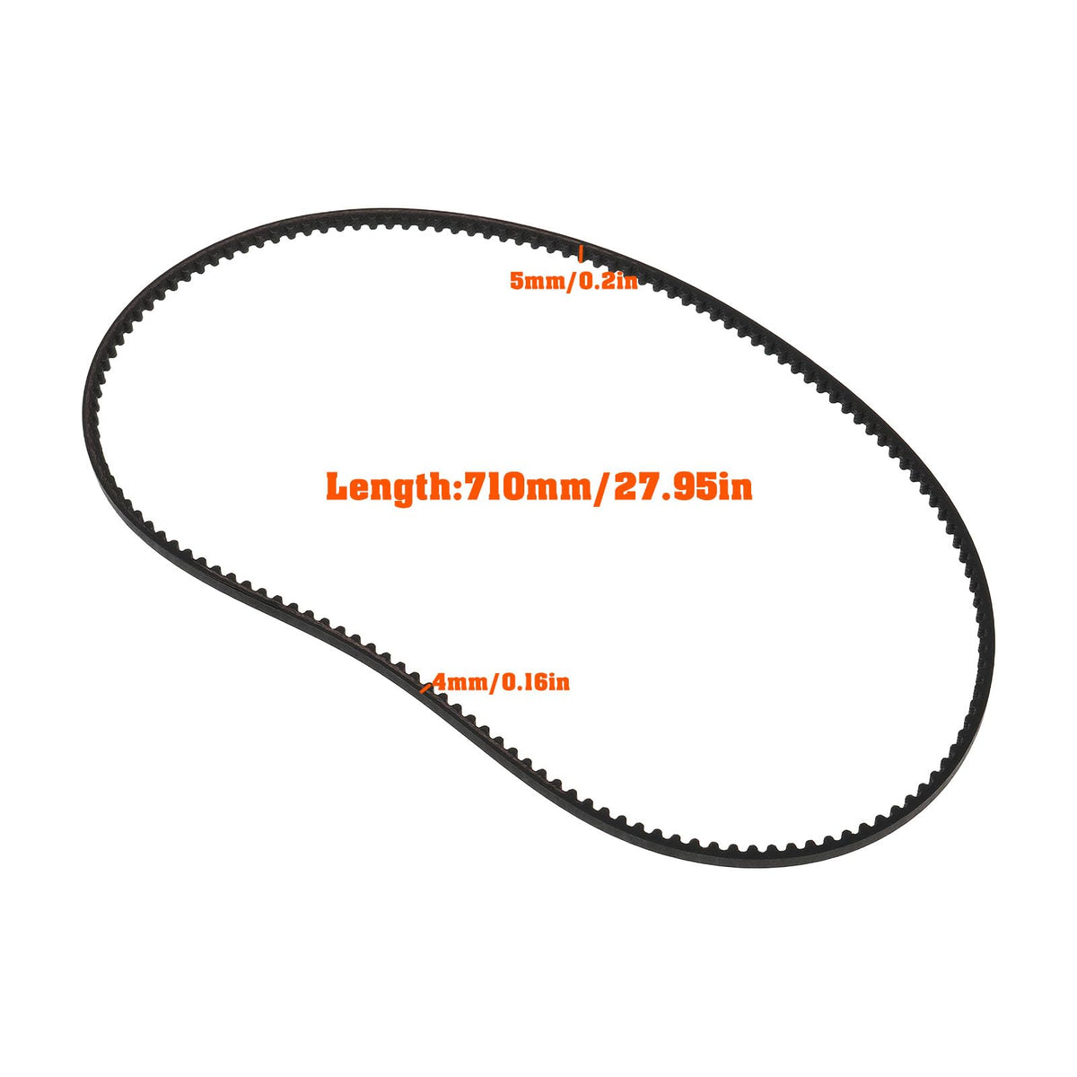 eMagTech Lathe Belt 5M710 Drive Belt Length 710mm for Freight Lathe, Section 5M