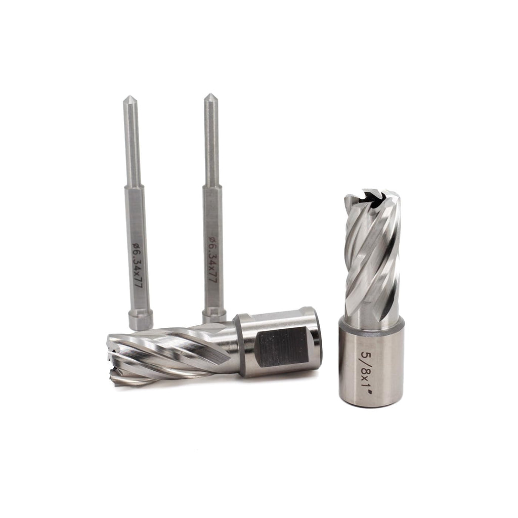YUFUTOL 2 Pcs 5/8" x 1" HSS Annular Cutter with Weldon Shank 3/4"