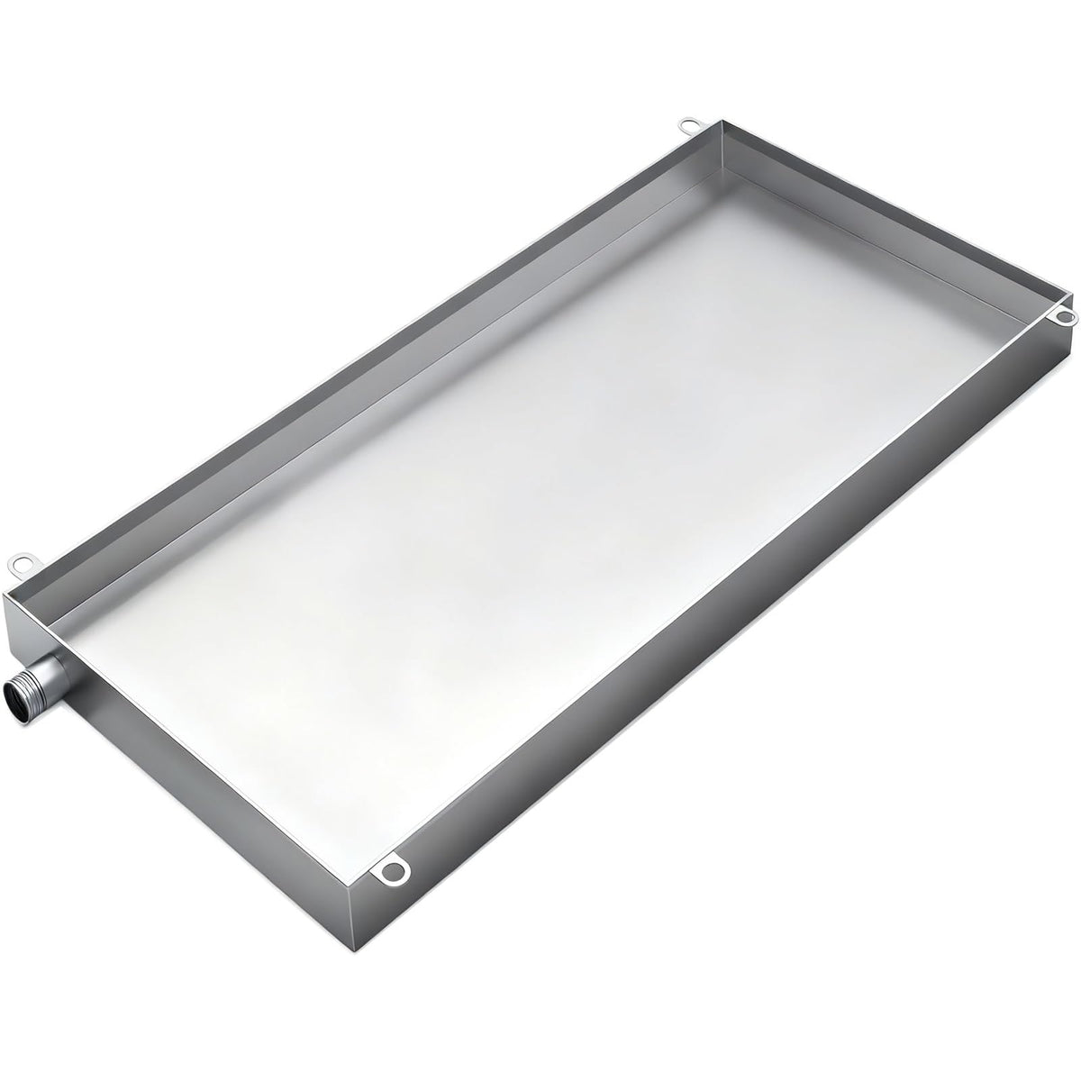 AC Drain Pan, Oil Drip Pan, Metal Drip Tray, 304 Stainless Steel Plant Trays for Pots Used in Washing Machines, Refrigerators(50x120x4 cm/20x47x2 in)