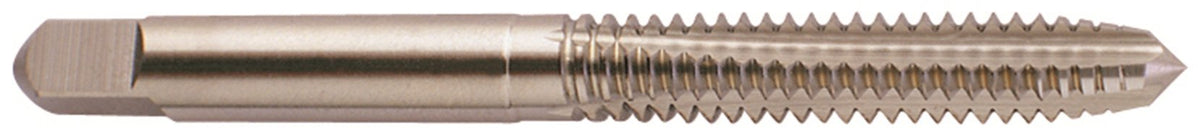 YG-1 A5 Series Vanadium Alloy HSS Hand Tap, Uncoated (Bright) Finish, Round Shank with Square End, Plug Chamfer, #5-40 Thread Size, H2 Tolerance
