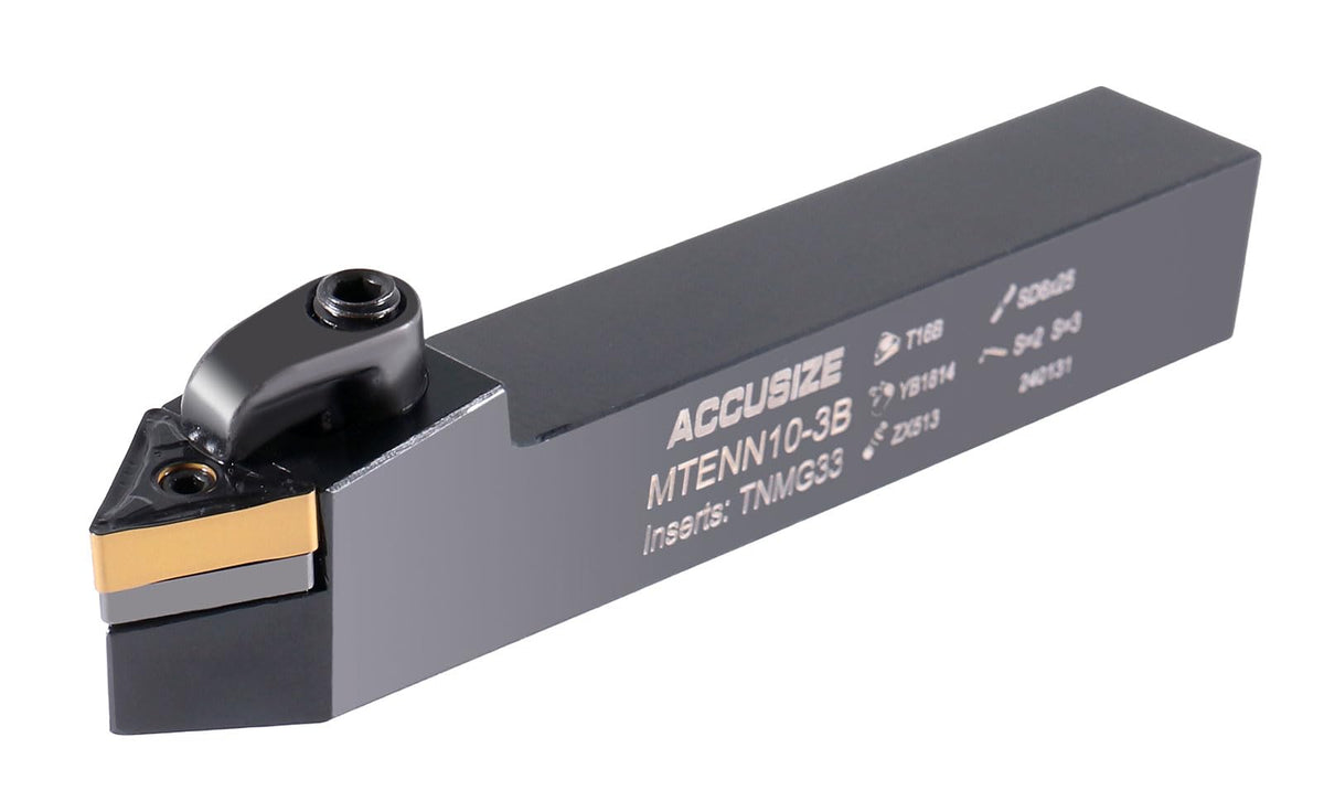 Accusize MTENN-10-3B Facing Toolholder, 5/8 in Shank, TNMG33 Carbide Insert